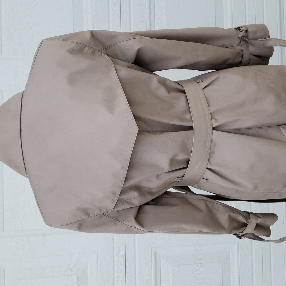 Vintage London Fog Combed Cotton Belted Trench Coat Size 8 Petite USA Classic - Picture 5 of 16